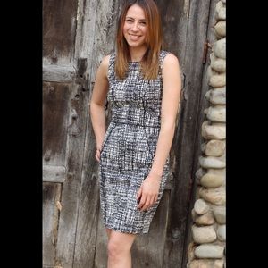 Black and white H&M work dress